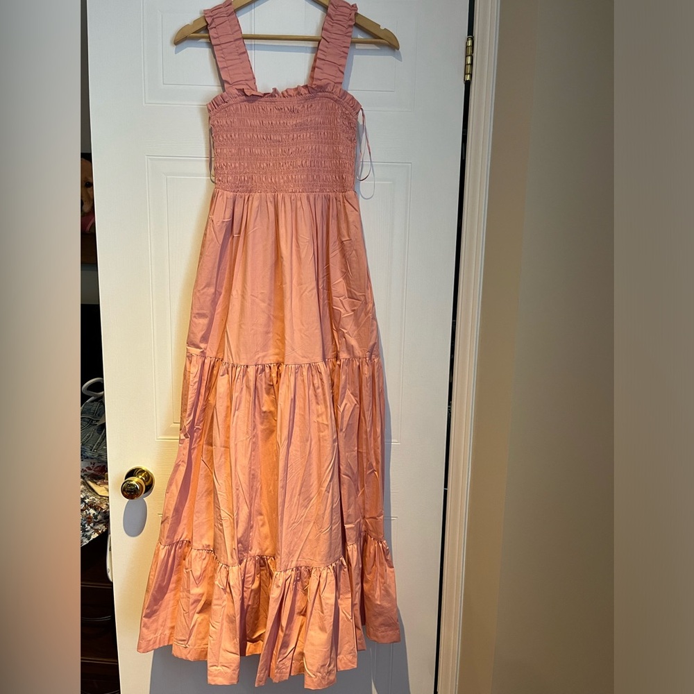 Abercrombie & Fitch Peach Tiered Maxi Dress